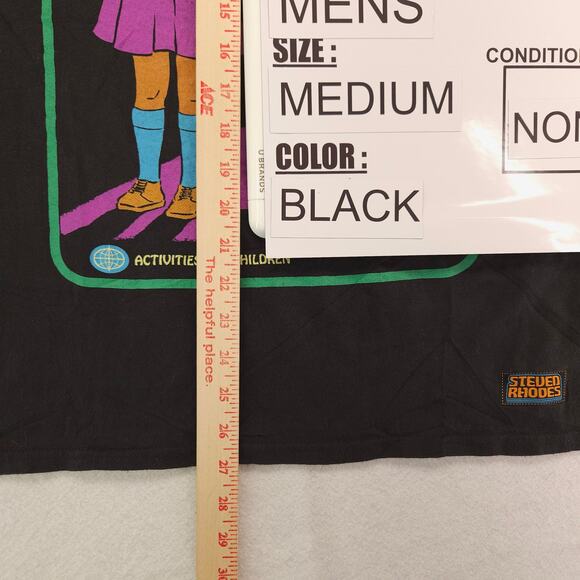 Steven Rhodes Meet Your Doppelganger Crew Neck Shirt Mens Size Medium M Black - Picture 9 of 10